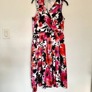 Nicci Floral Sleeveless  Collard Neck Floral Dress